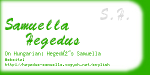 samuella hegedus business card